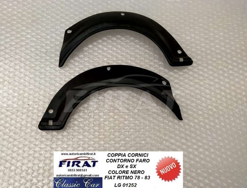 CORNICE CONTORNO FARO FIAT RITMO 78 - 83 NERO